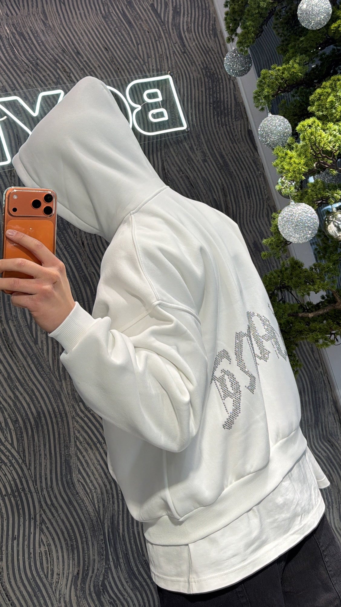 Felpa zip boxy fit diamond