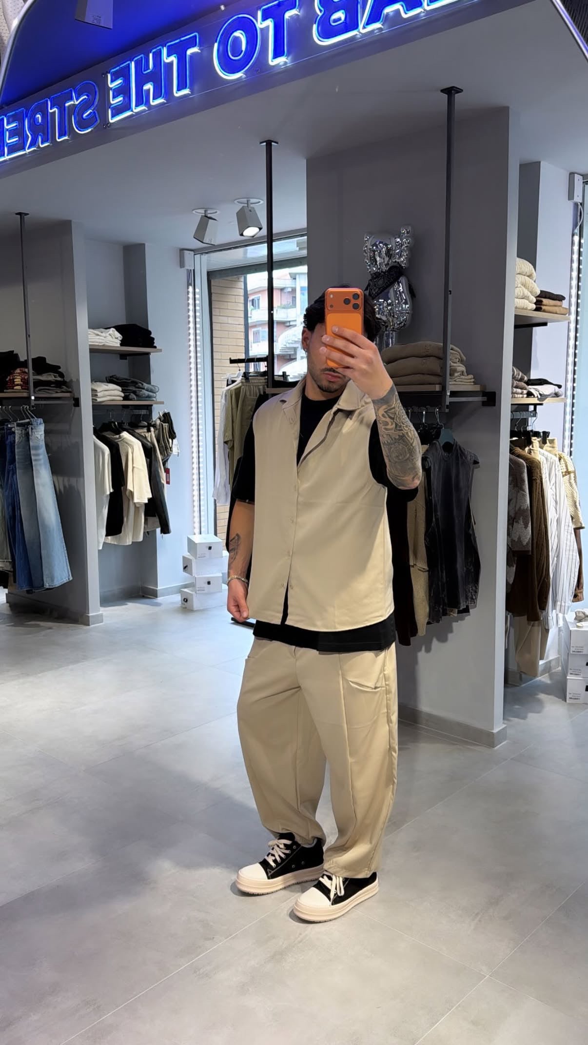 COORDINATO SMANICATO BEIGE
