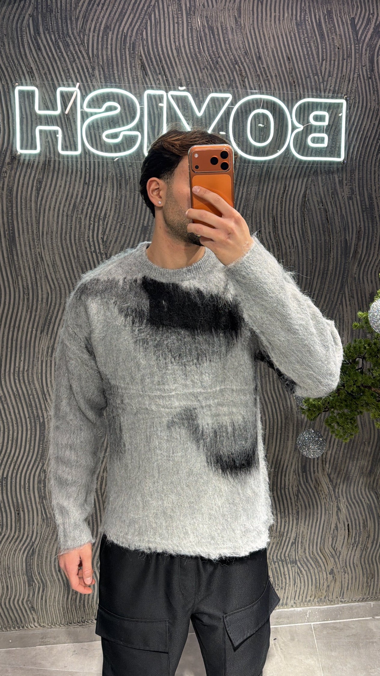 Maglia grigia fantasia