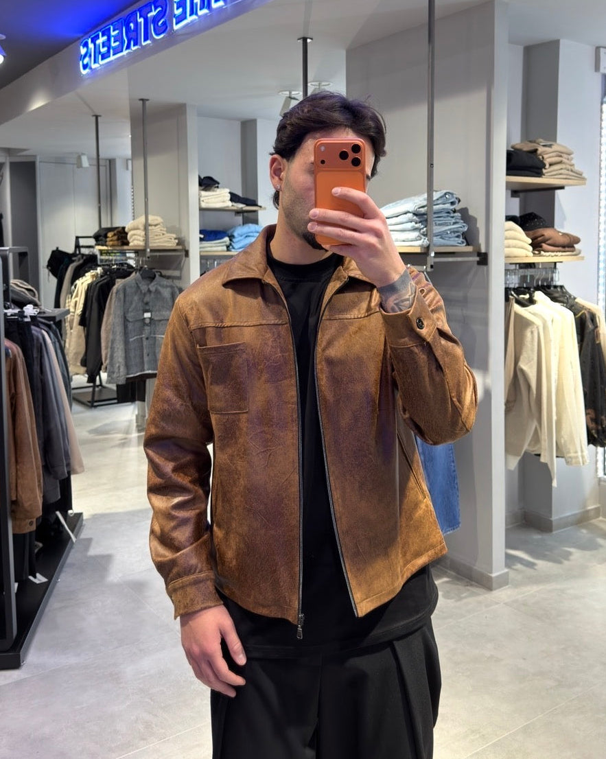 GIACCA ECOPELLE “COGNAC”