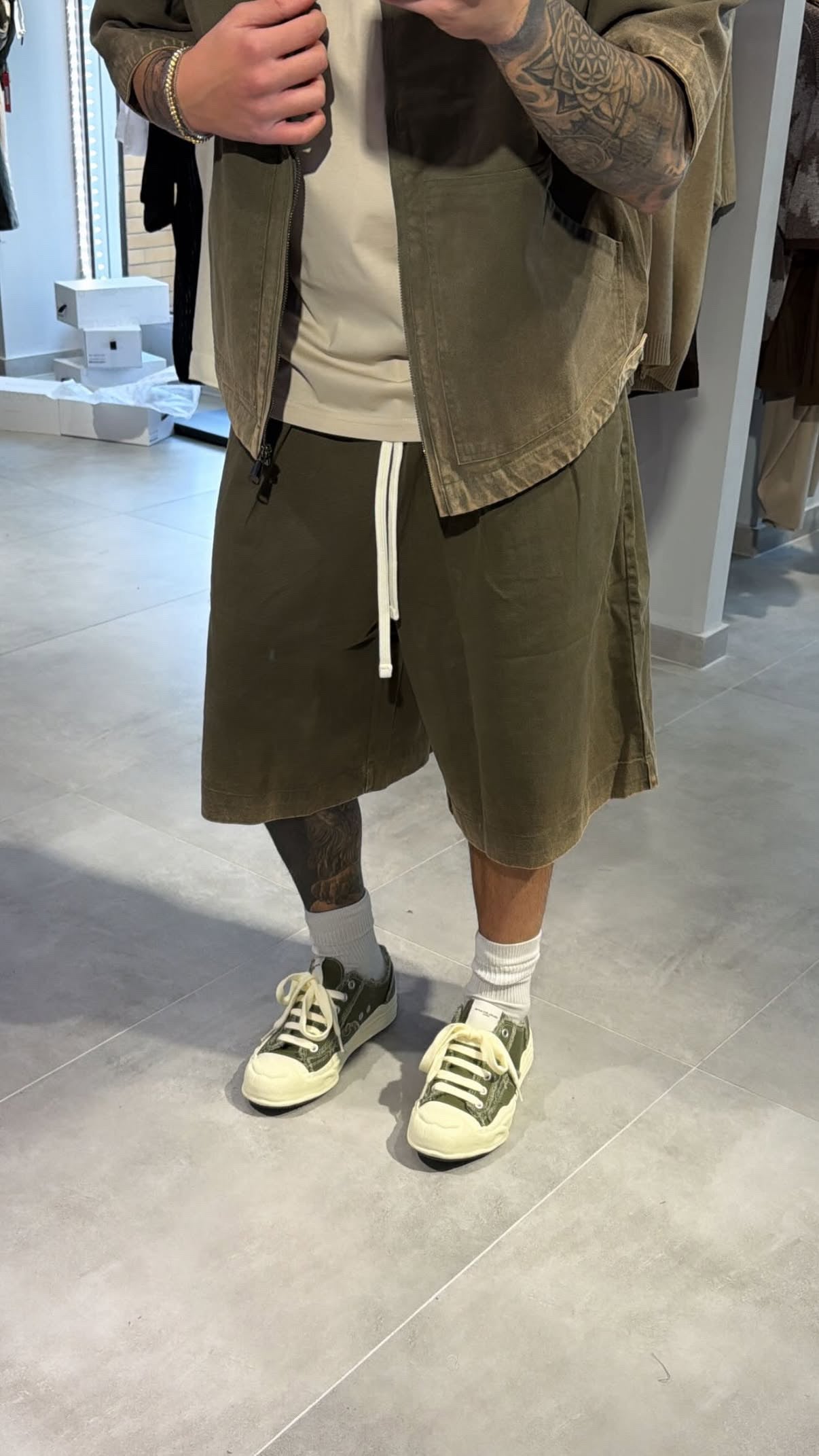 COORDINATO ZIP BERMUDA (GREEN)