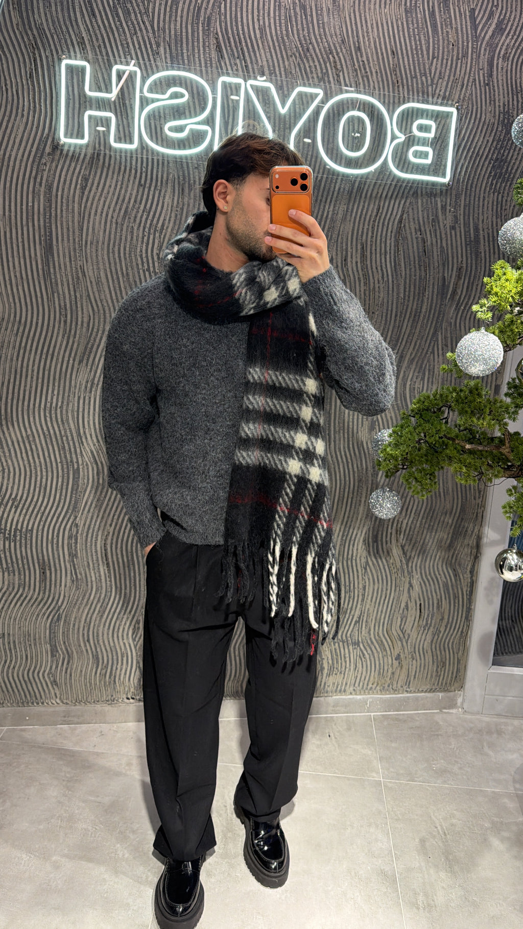 Maglia lana grigia mélange