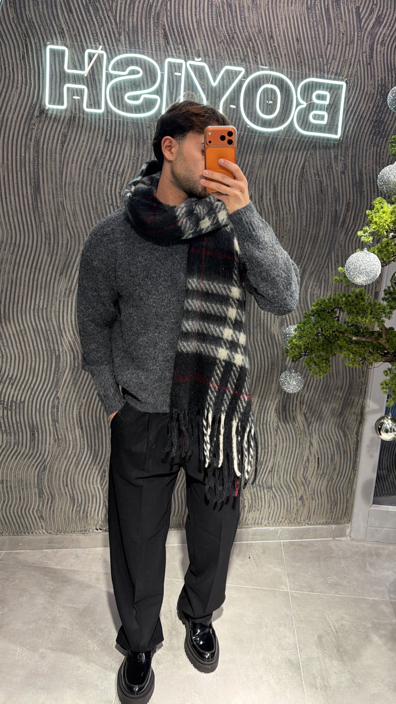 Maglia lana grigia mélange