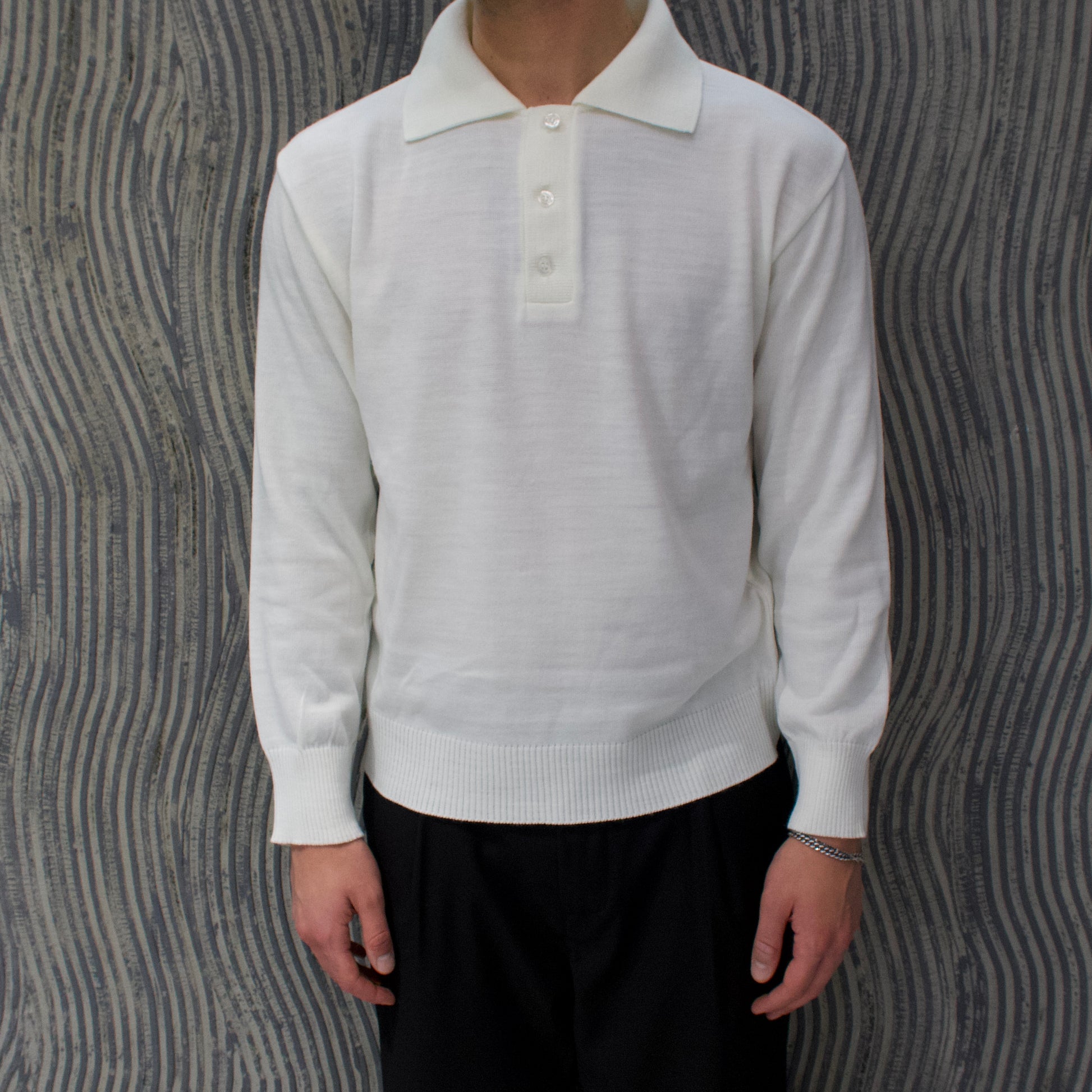 Polo in filo bianca