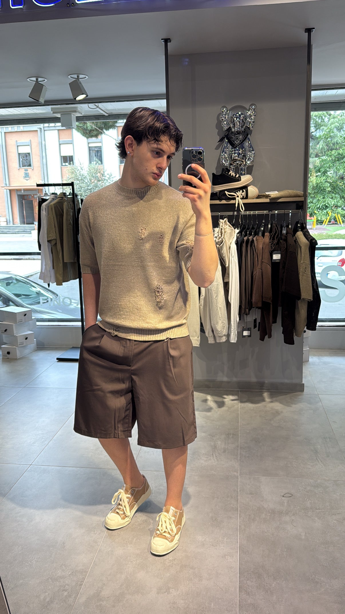 BERMUDA PANTALONE (CIOCCOLATO)