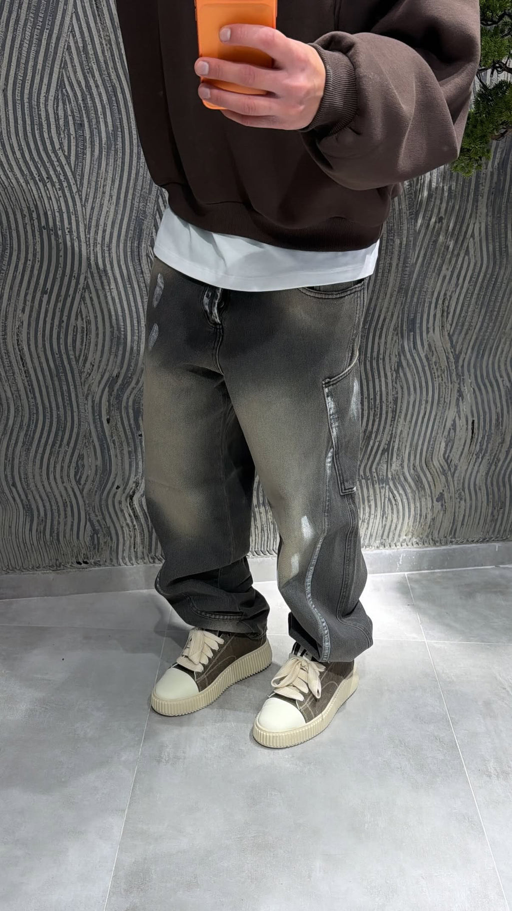 jeans Sabbia e vernice