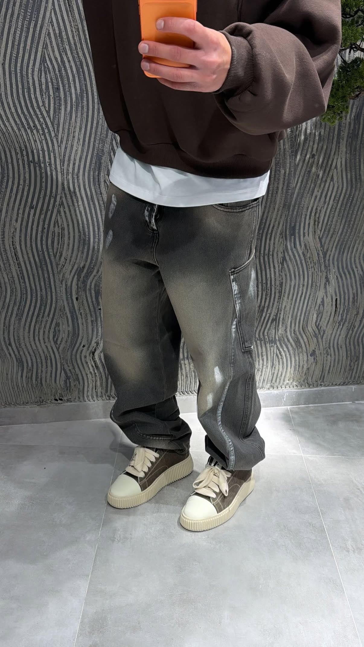 jeans Sabbia e vernice
