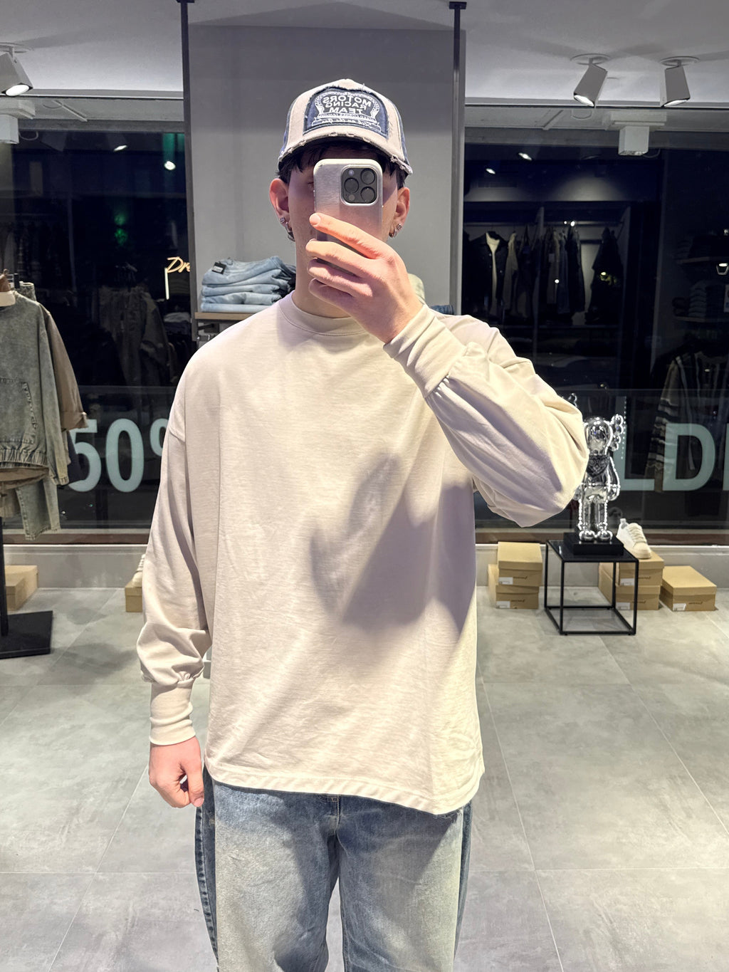 LONG-SLEEVE BEIGE