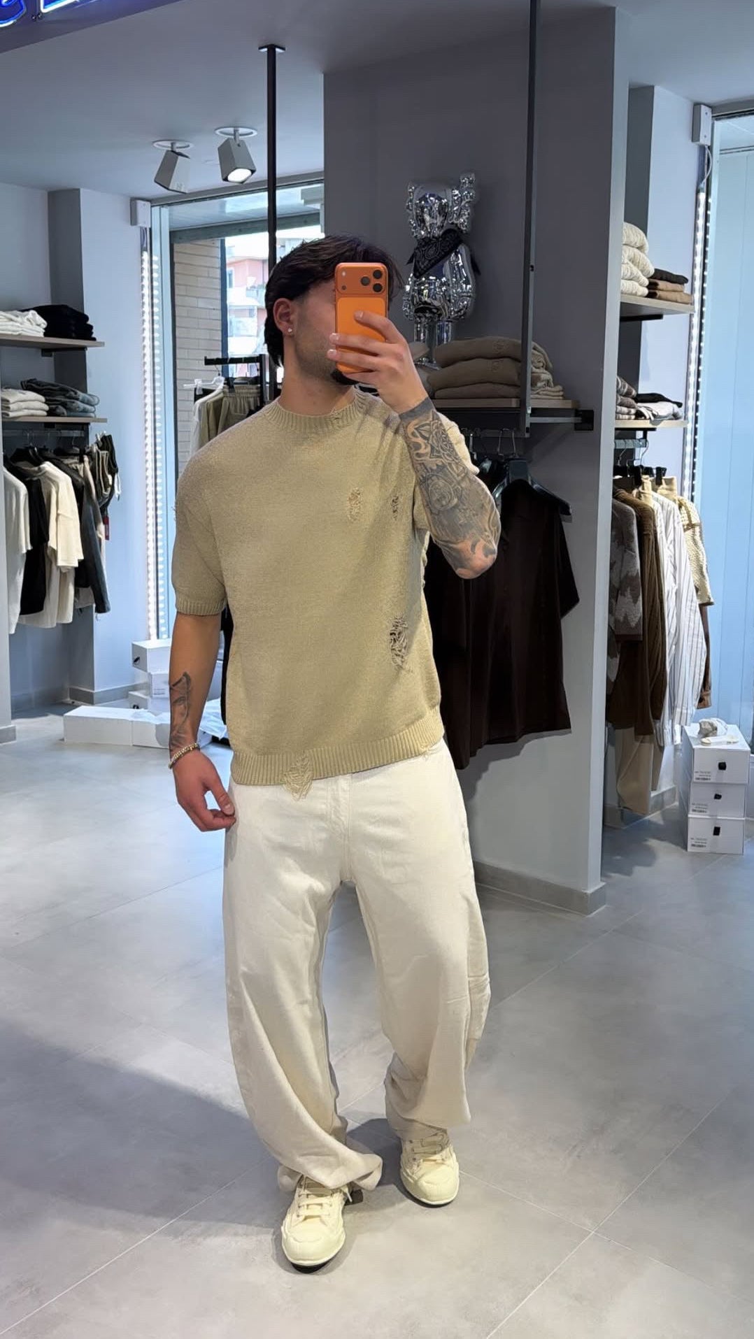 PANTALONE LINO BALOON (CREMA)