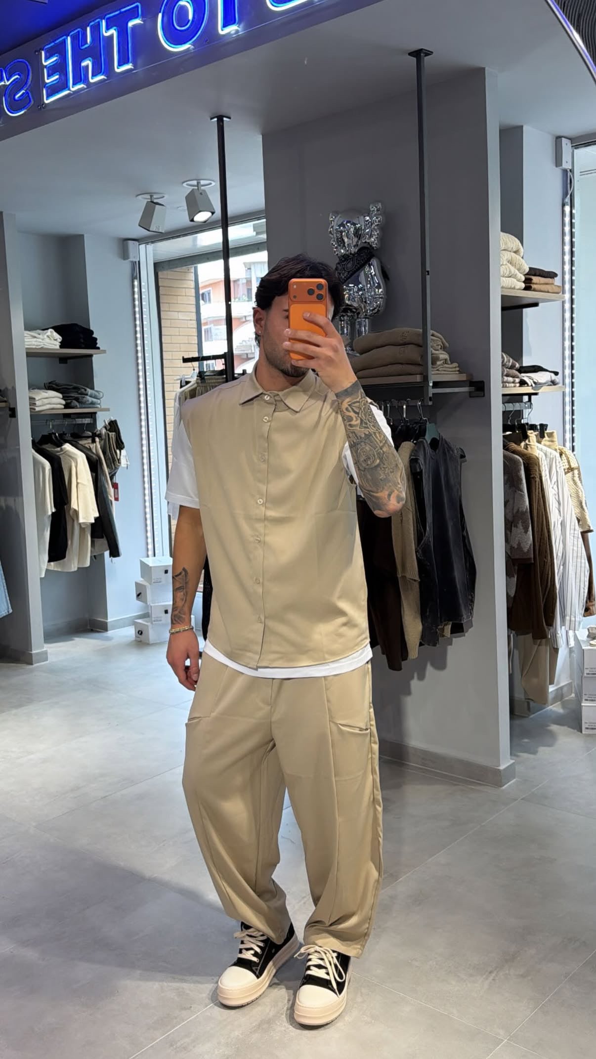 COORDINATO SMANICATO BEIGE
