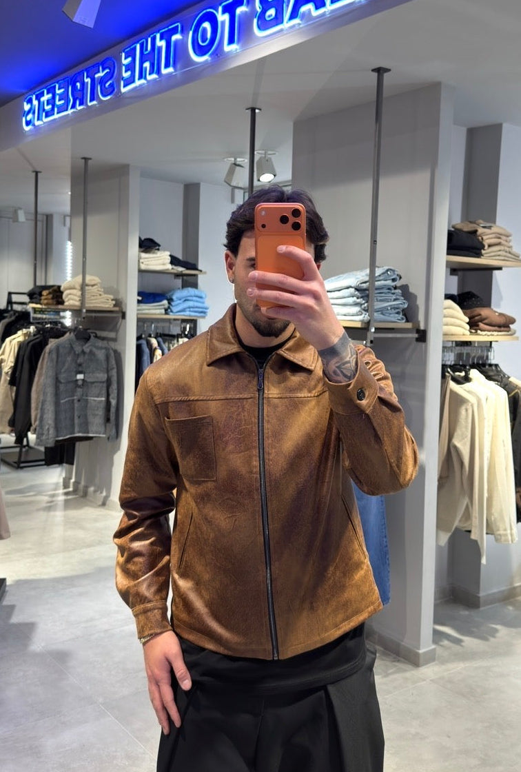 GIACCA ECOPELLE “COGNAC”