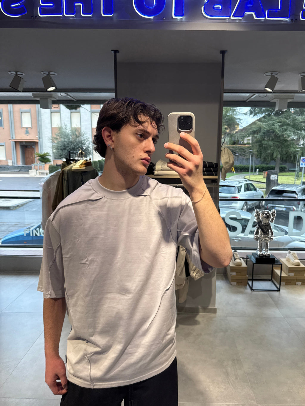 T-SHIRT “CUCITURE” GHIACCIO