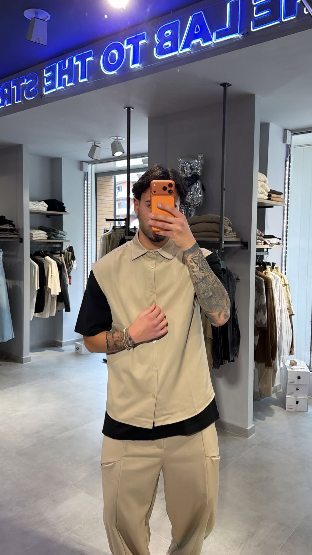 COORDINATO SMANICATO BEIGE