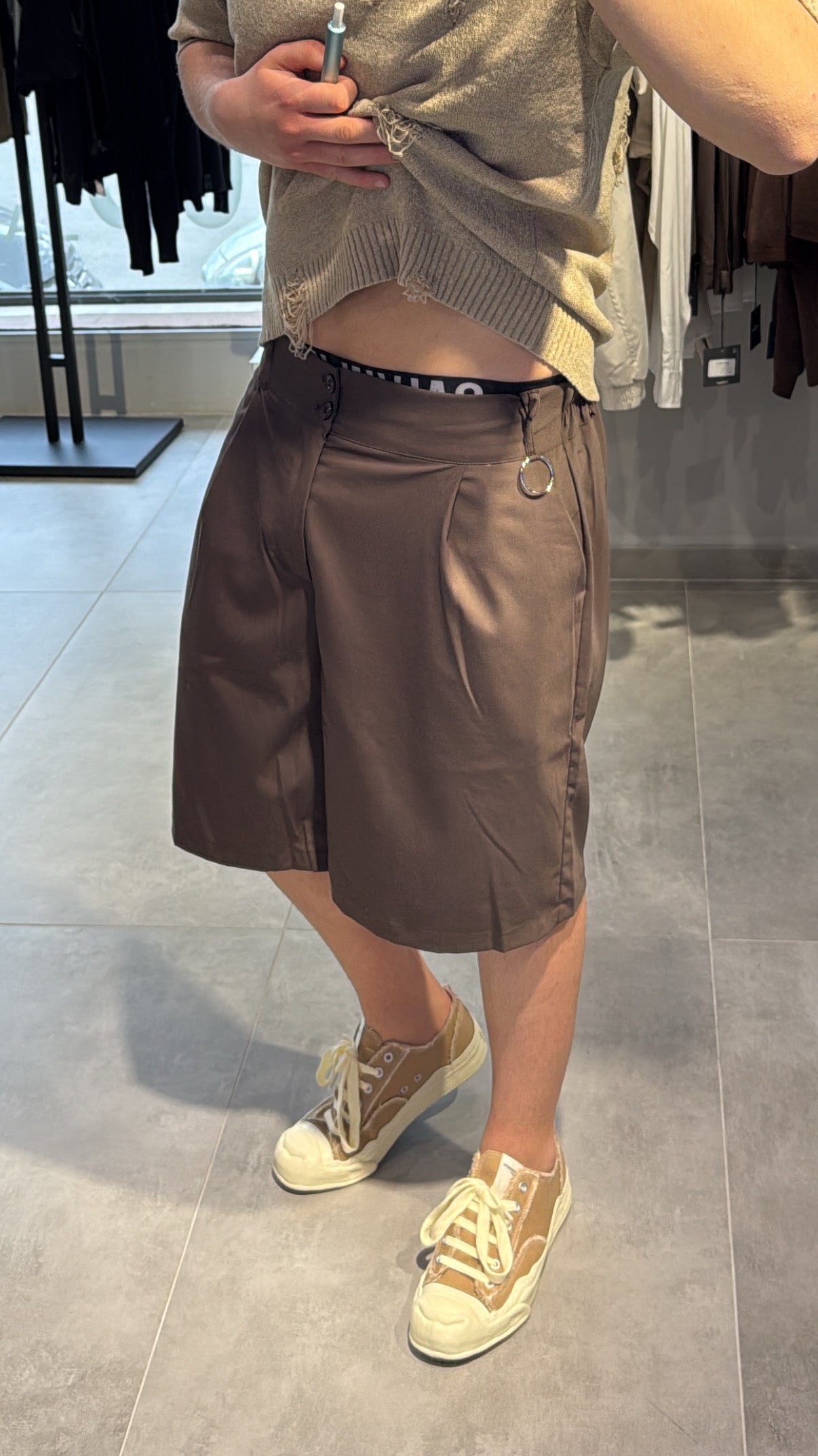 BERMUDA PANTALONE (CIOCCOLATO)