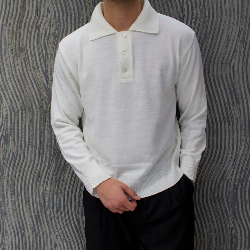 Polo in filo bianca