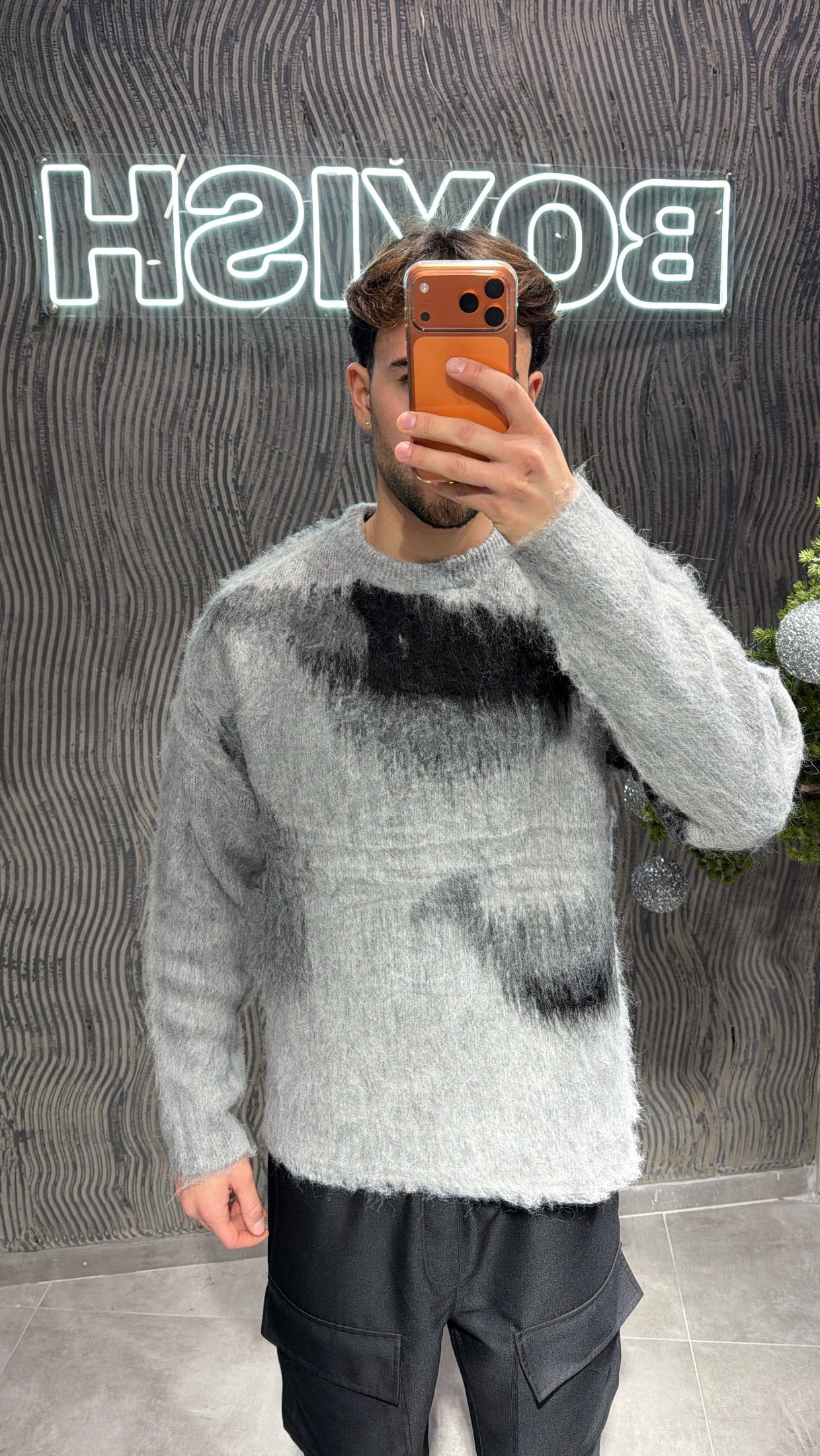 Maglia grigia fantasia