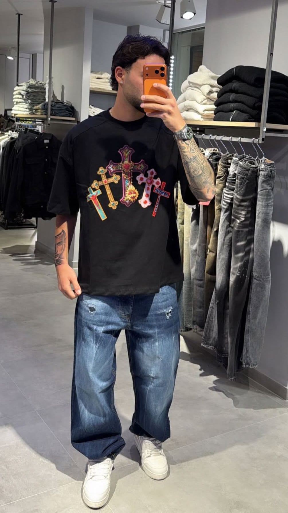 JEANS BAGGY BLU