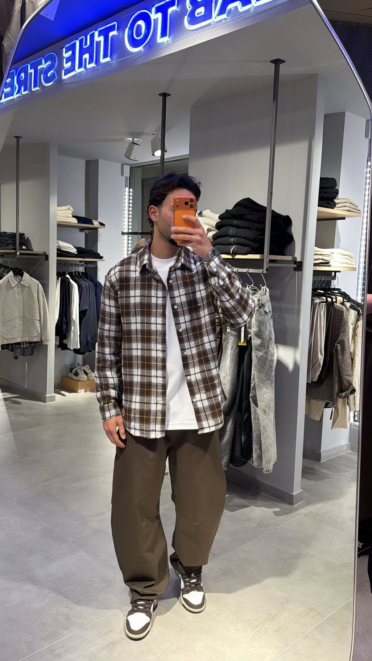 CAMICIA QUADRI SFRANGIATA “MARRONE”