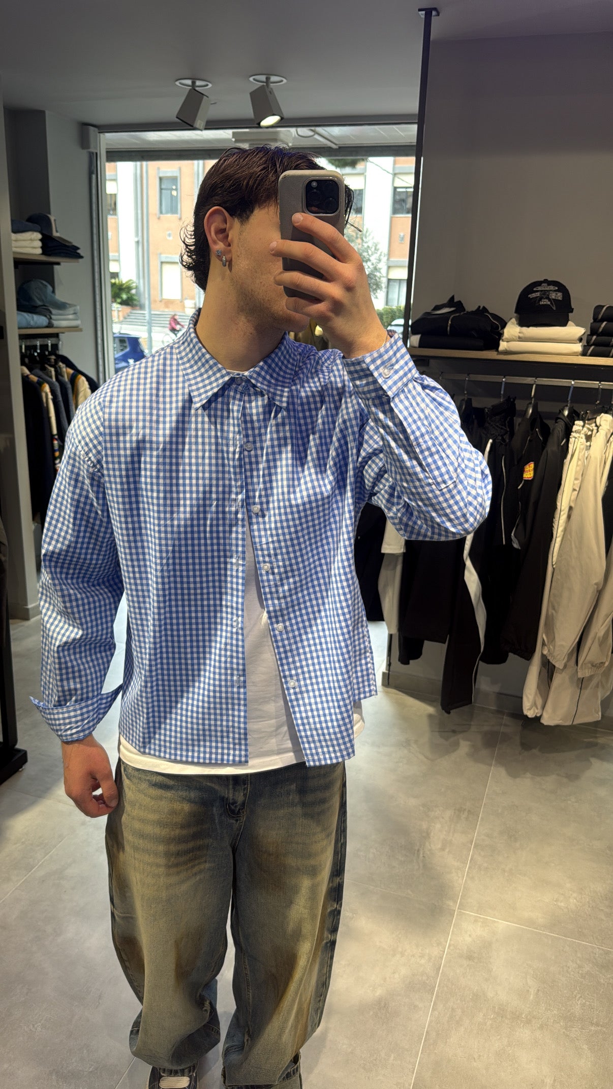 CAMICIA QUADRI “AZZURRA”