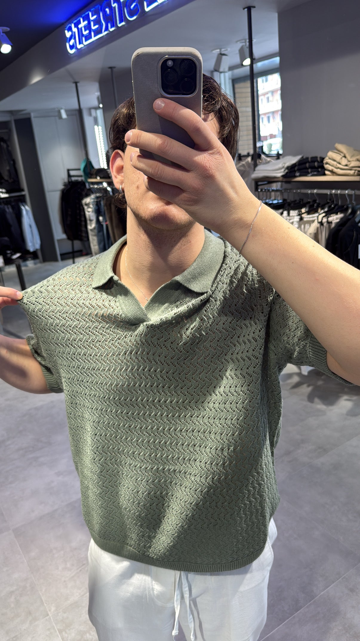 POLO TRAFORATA VERDE