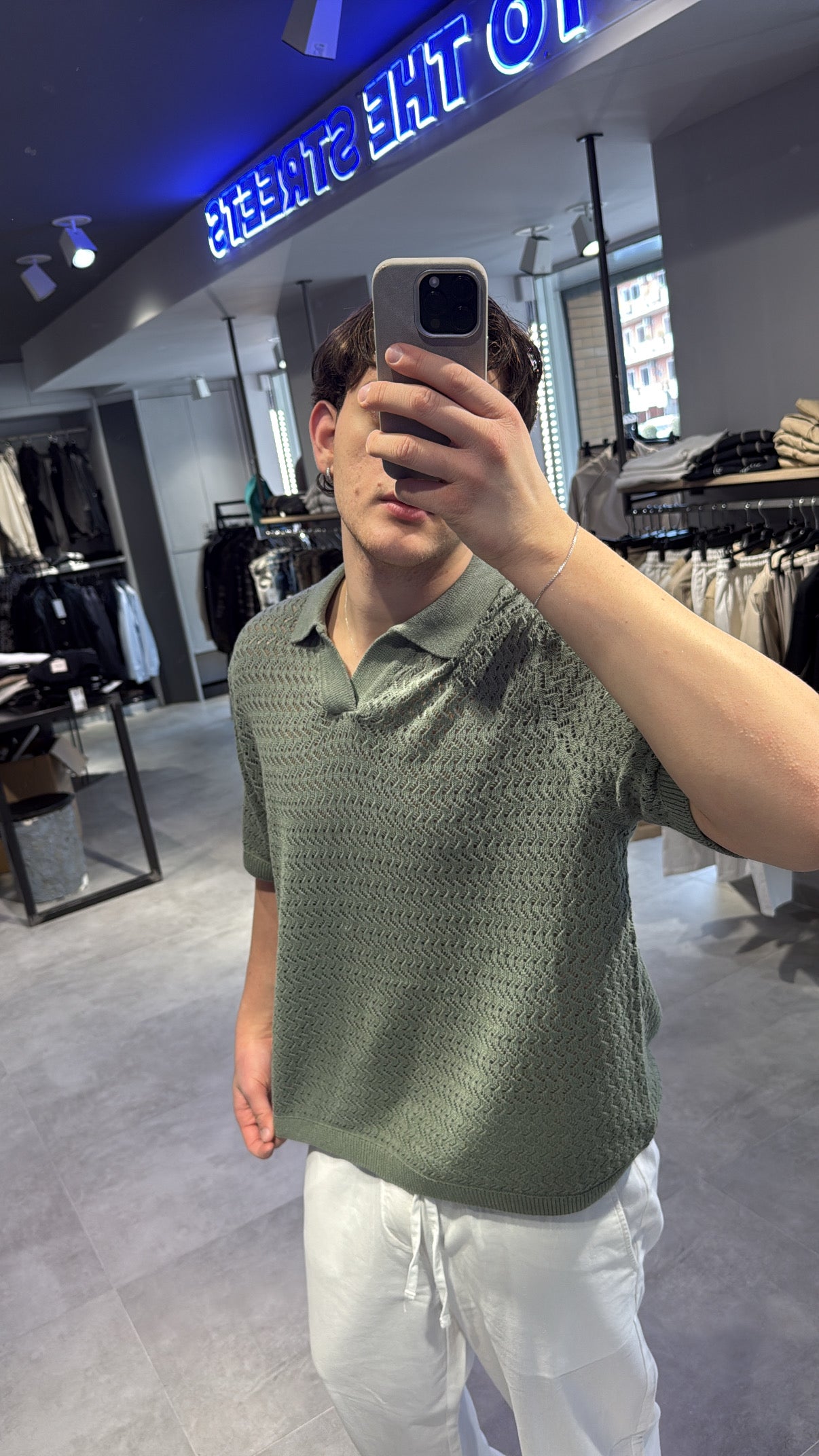 POLO TRAFORATA VERDE