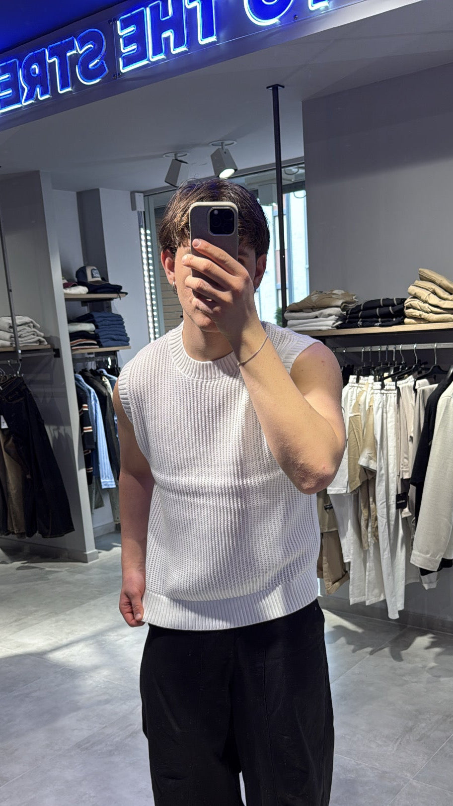 GIROCOLLO SMANICATO BIANCO
