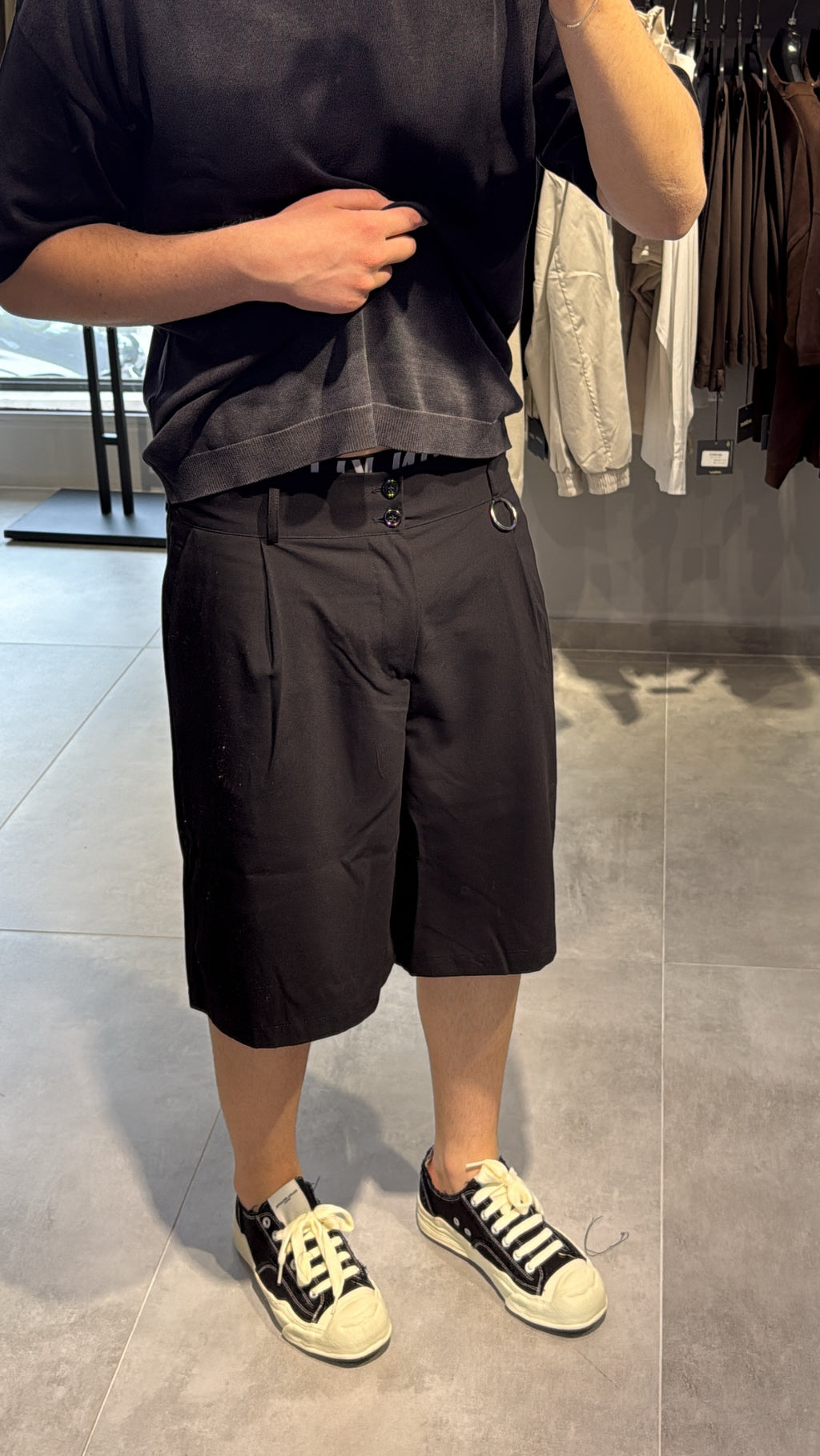 BERMUDA PANTALONE (NERO)